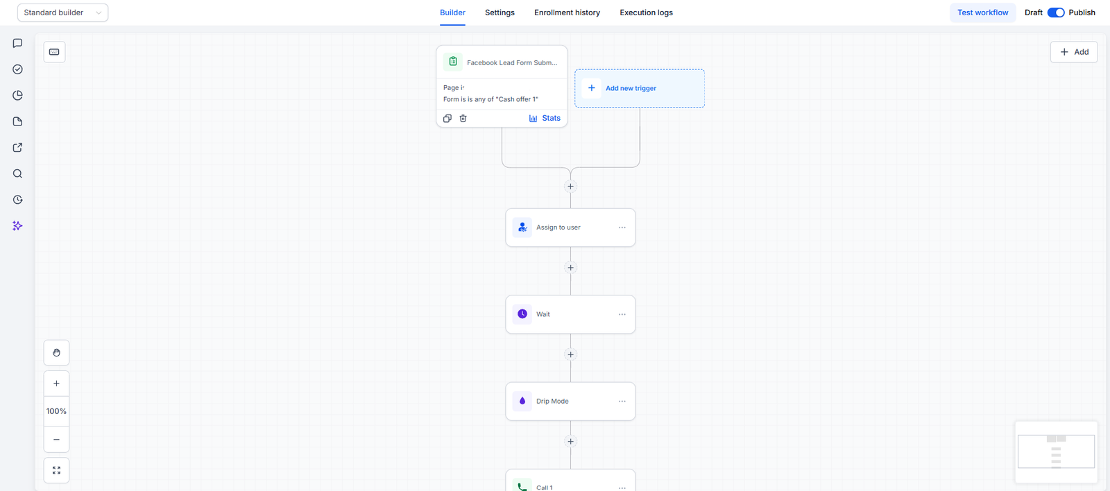 Automation trigger step