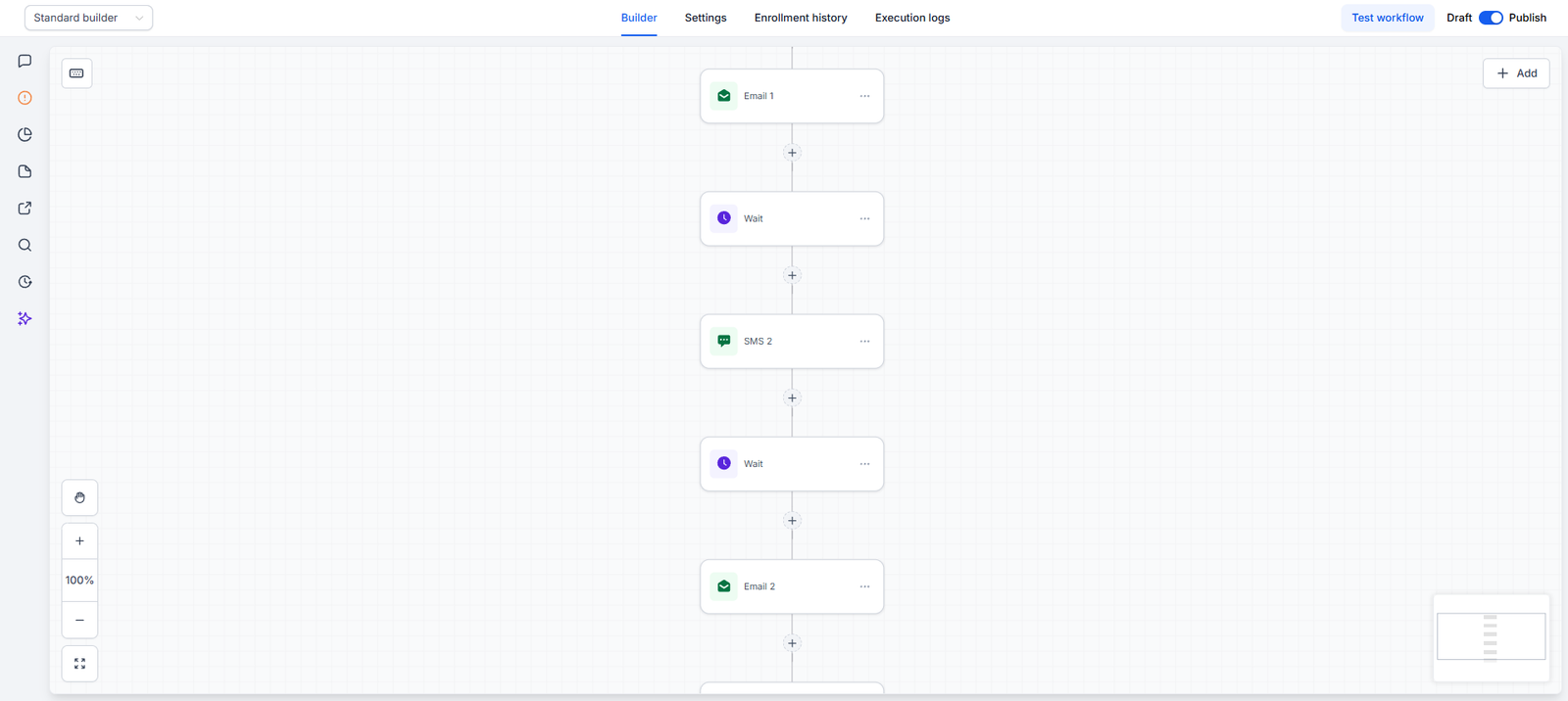 Email and SMS sequence step
