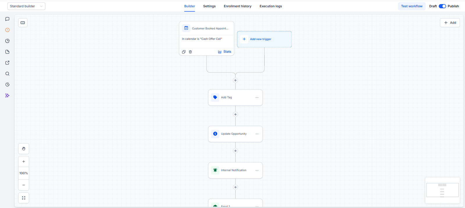 Notify and book step