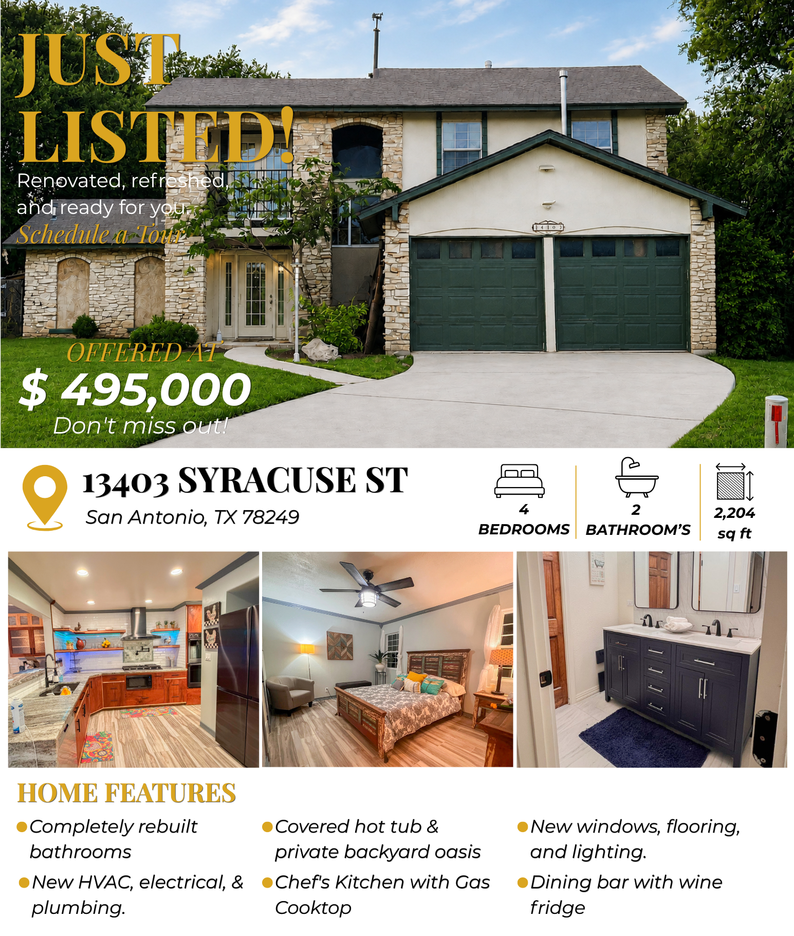 Just Listed real estate flyer